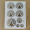 Kalpvruksh mahavir god Symbol embossed sticker sheet A4 (3.5