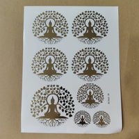 Kalpvruksh mahavir god Symbol embossed sticker sheet A4 (3.5