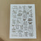 Quote embossed sticker sheet A4 (geb -003)