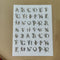 Alphabet big embossed sticker sheet A4 (geb-007)