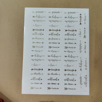 Book mark wishes embossed sticker sheet A4 geb -(013)