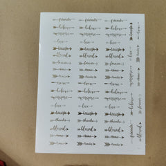 Book mark wishes embossed sticker sheet A4 geb -(013)