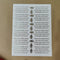 Lakshmi Mantra embossed sticker sheet A4 (geb-021)