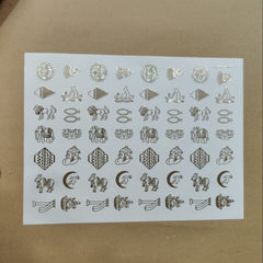 Jain swapna design embossed sticker sheet A4 (geb-031)