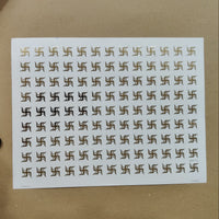 Swastik symbol embossed sticker sheet A4 (geb-037)