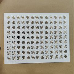 Swastik symbol embossed sticker sheet A4 (geb-037)