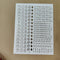 Baby birth details embossed sticker sheet A4 (geb -009)