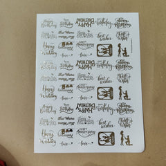 Birthday and anniversary wish metal insert sticker sheet A4 (geb -010)