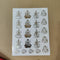 All mix god embossed sticker sheet A4 (2.5