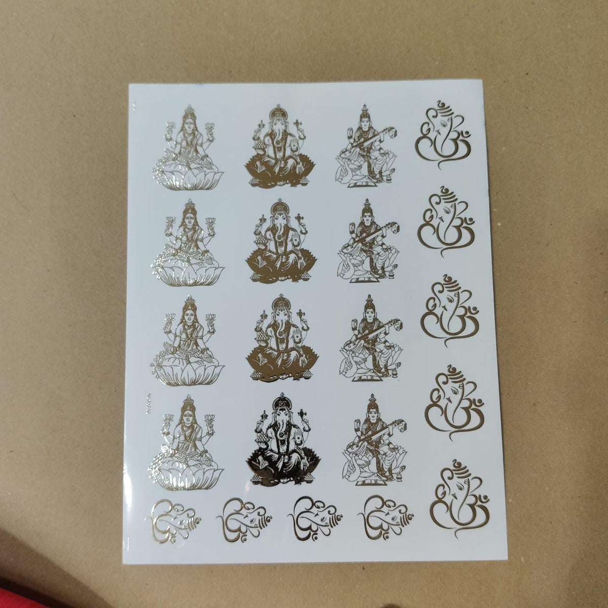 All mix god embossed sticker sheet A4 (2.5") (geb-022)