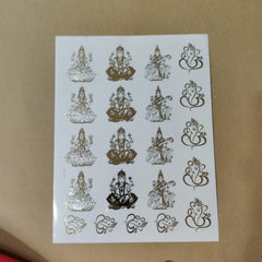 All mix god embossed sticker sheet A4 (2.5") (geb-022)