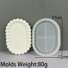 Oval Shape With Round Bubble Border Mould