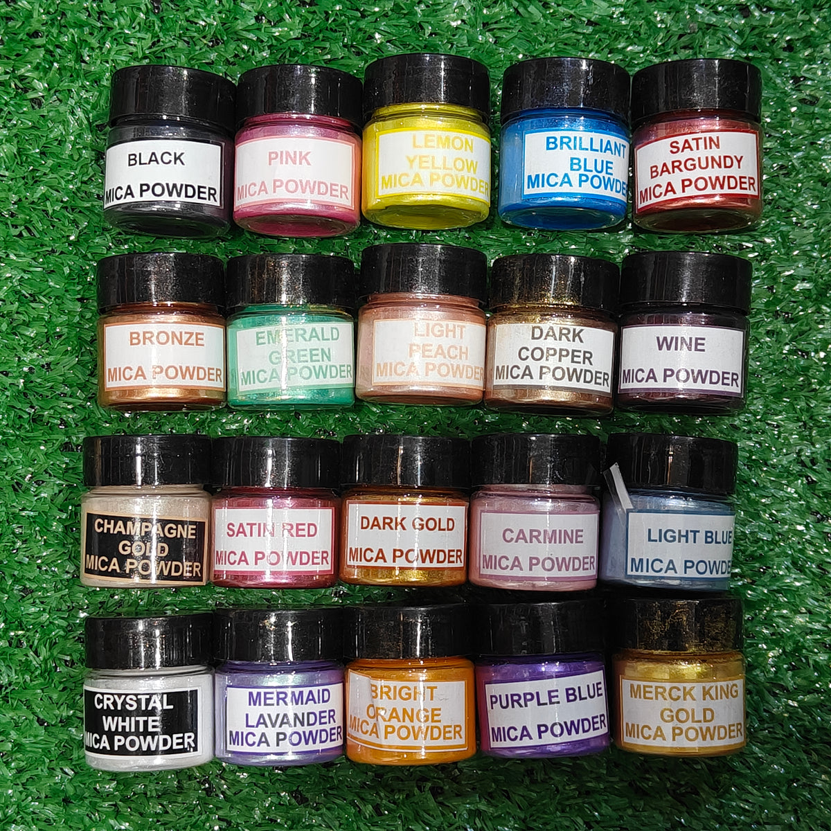 20 PC. SET OF MICA POWDER PIGMENT