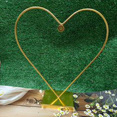 12 INCH HEART SHAPE HANGING METAL HOOP STAND