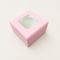 Pink Mini Square Window Box 3 x 3 x 2 inch | Small Cupcake, Chocolate, Soap & Return Gift Packaging Box