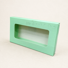 Mint Green Slide Window Box 6.5 x 3.5 Inch| Small Packaging Box for Jewellery, Lash Sets, Cosmetics, Chocolates & Return Gifts