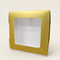 Gold Square Window Box 6 x 6 inch | Sweet, Mithai, Dry Fruit, Cookie & Return Gift Packaging Box