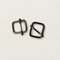 Silver Metal Strap Slider Buckle with Center Bar | Adjustable Strap Roller Hardware, Set of 2