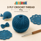 3 Ply Crochet Thread 40g ( Sea Blue Colour )