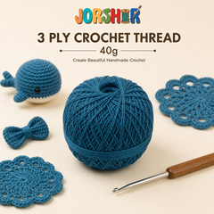 3 Ply Crochet Thread 40g ( Sea Blue Colour )