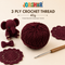 3 Ply Crochet Thread 40g ( Maroon Colour )