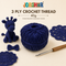 3 Ply Crochet Thread 40g ( Naevi Blue Colour )