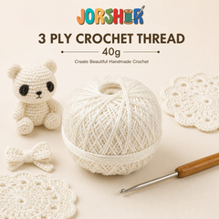 3 Ply Crochet Thread 40g ( Off White Colour )