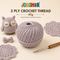 3 Ply Crochet Thread 40g ( Grey Colour )