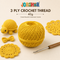 3 Ply Crochet Thread 40g ( Yellow Colour )
