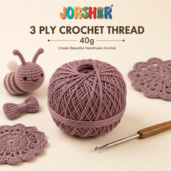 3 Ply Crochet Thread 40g ( Light Beige Pink Colour )