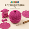 3 Ply Crochet Thread 40g ( Pink Colour )