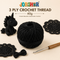 3 Ply Crochet Thread 40g ( Black Colour )