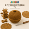 3 Ply Crochet Thread 40g ( Dark Sand Colour )