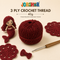 3 Ply Crochet Thread 40g ( Maroon Glitter Colour )