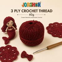 3 Ply Crochet Thread 40g ( Maroon Glitter Colour )