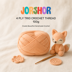 4 Ply Crochet Thread 100g ( Light Pastel Orange Colour )