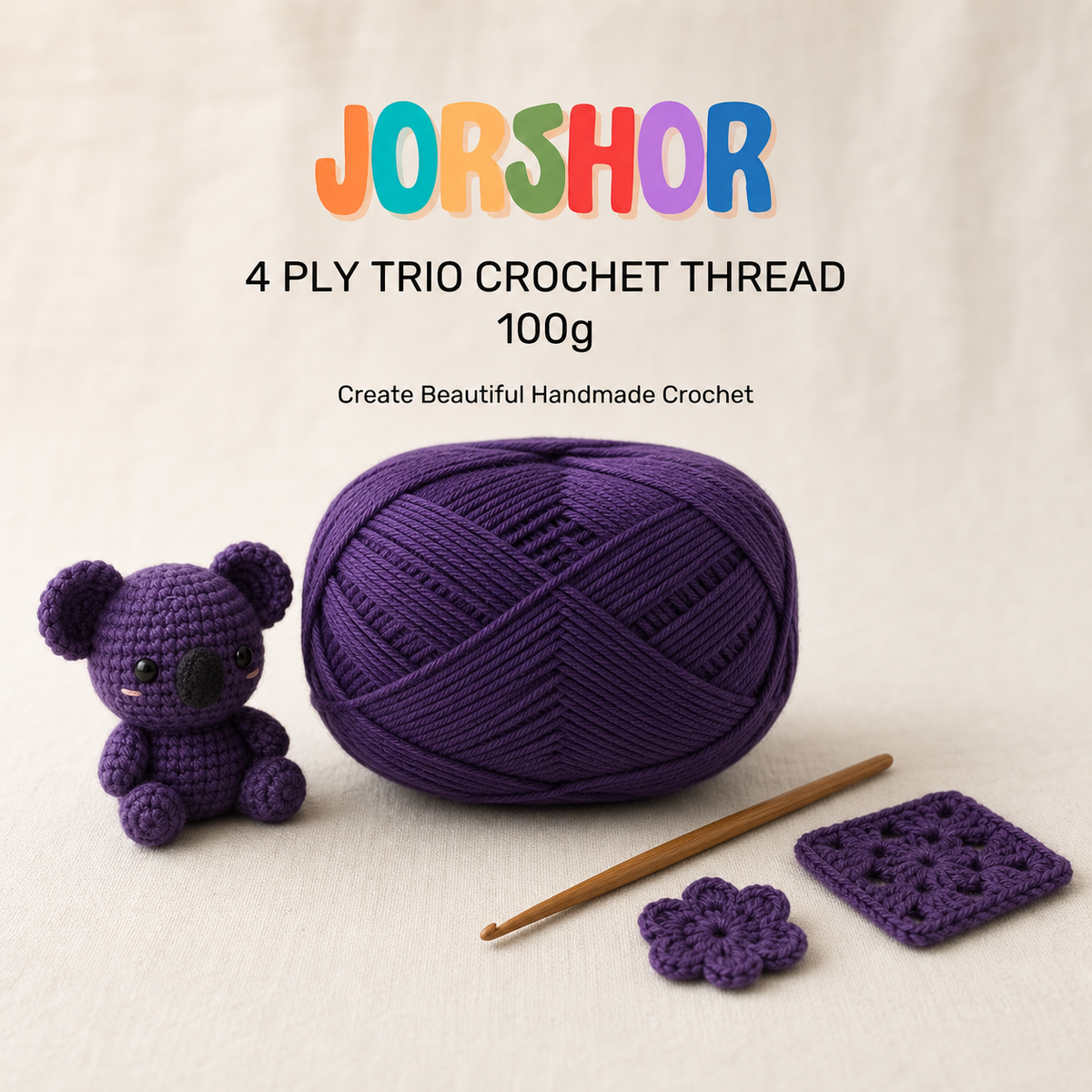 4 Ply Crochet Thread 100g ( Purple Colour )