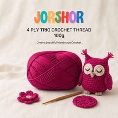 4 Ply Crochet Thread 100g ( Deep Pink Colour )