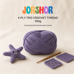 4 Ply Crochet Thread 100g ( Pastel Purple Colour )