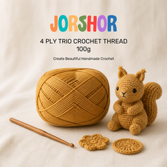 4 Ply Crochet Thread 100g ( Rust Yellow Colour )
