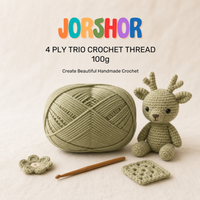 4 Ply Crochet Thread 100g ( Pastel Olive Green Colour )