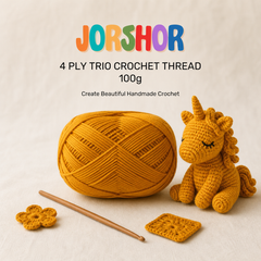 4 Ply Crochet Thread 100g ( Rust Yellow Colour )