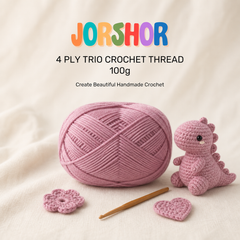 4 Ply Crochet Thread 100g ( Rust Light Pink Colour )