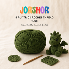 4 Ply Crochet Thread 100g ( Dark Olive Green Colour )