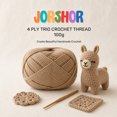 4 Ply Crochet Thread 100g ( Dark Skin Colour )