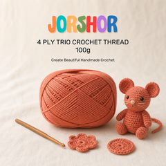 4 Ply Crochet Thread 100g ( Light Orange Colour )