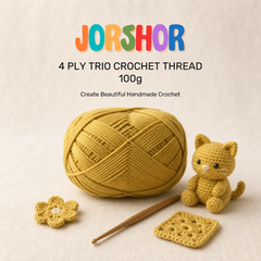 4 Ply Crochet Thread 100g ( Yellow Colour )