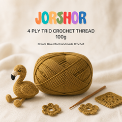 4 Ply Crochet Thread 100g ( Dark Rust Yellow Colour )