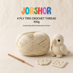 4 Ply Crochet Thread 100g ( Off-White Colour )