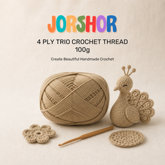4 Ply Crochet Thread 100g ( Dark Off-White Colour )